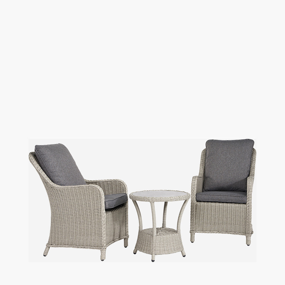 Stone Grey Antigua Bistro Set with Ceramic Top