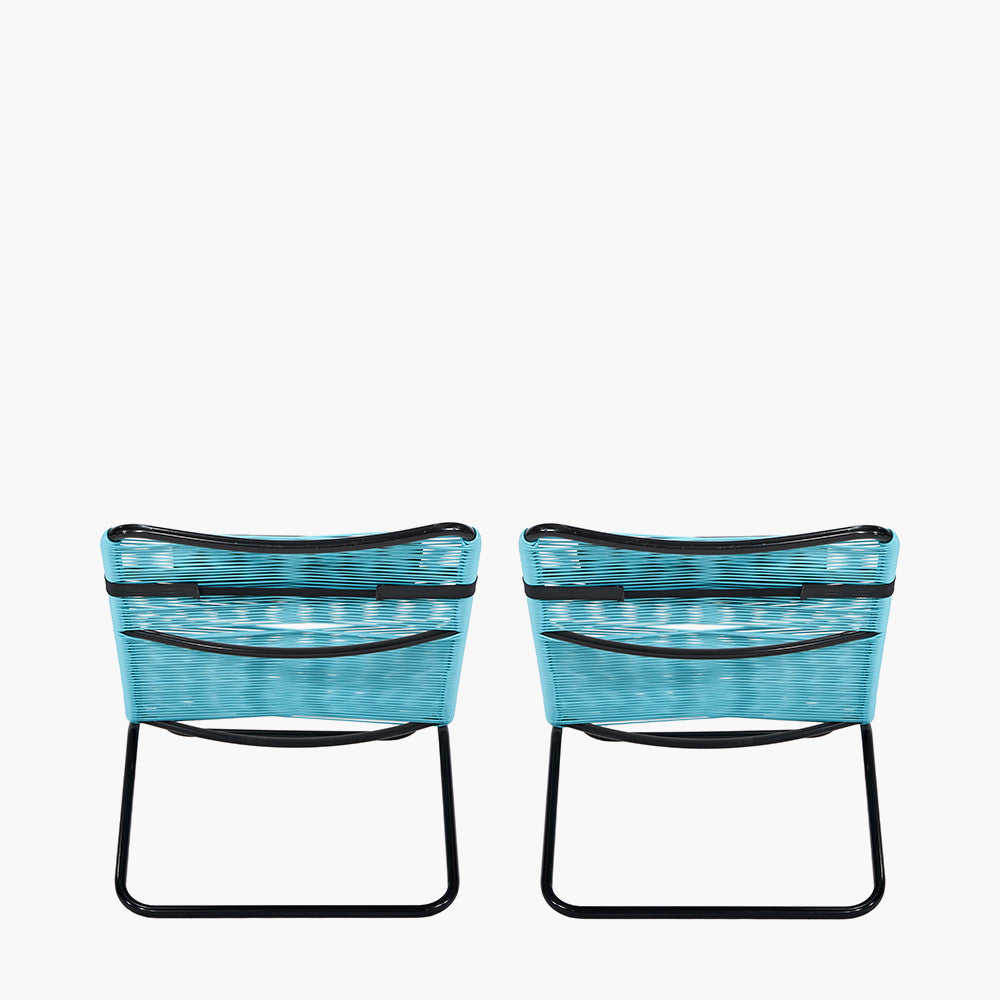 Rio Blue Outdoor Sunloungers (pair)