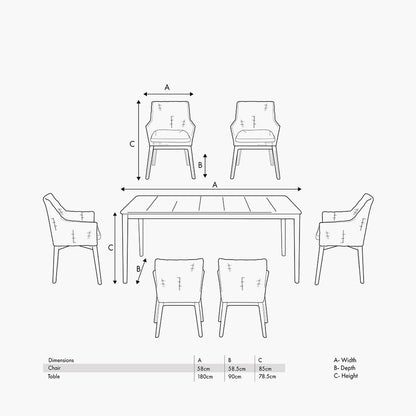 Larissa Light Kubu Grey Outdoor Dining Set