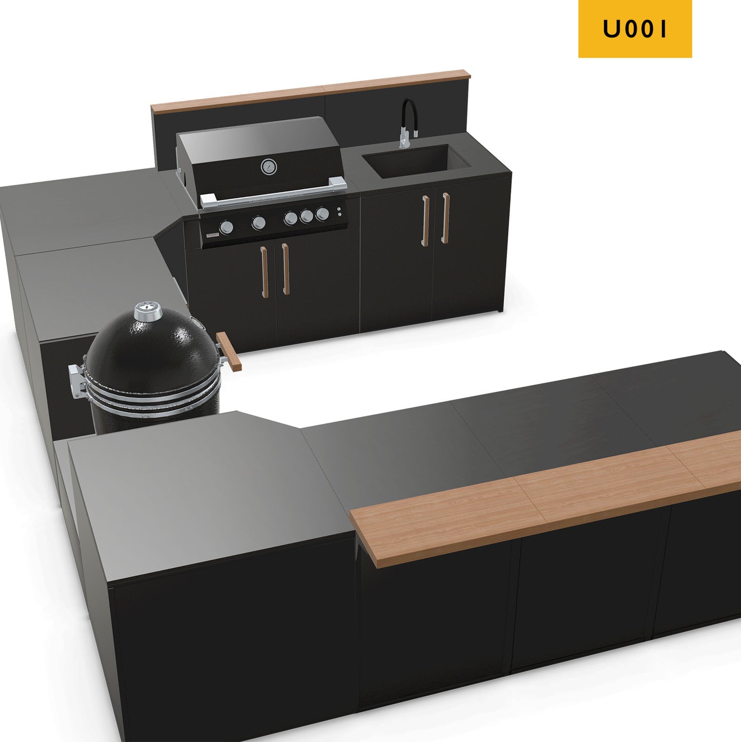 The Blenheim Modular Outdoor Kitchen U-Shape