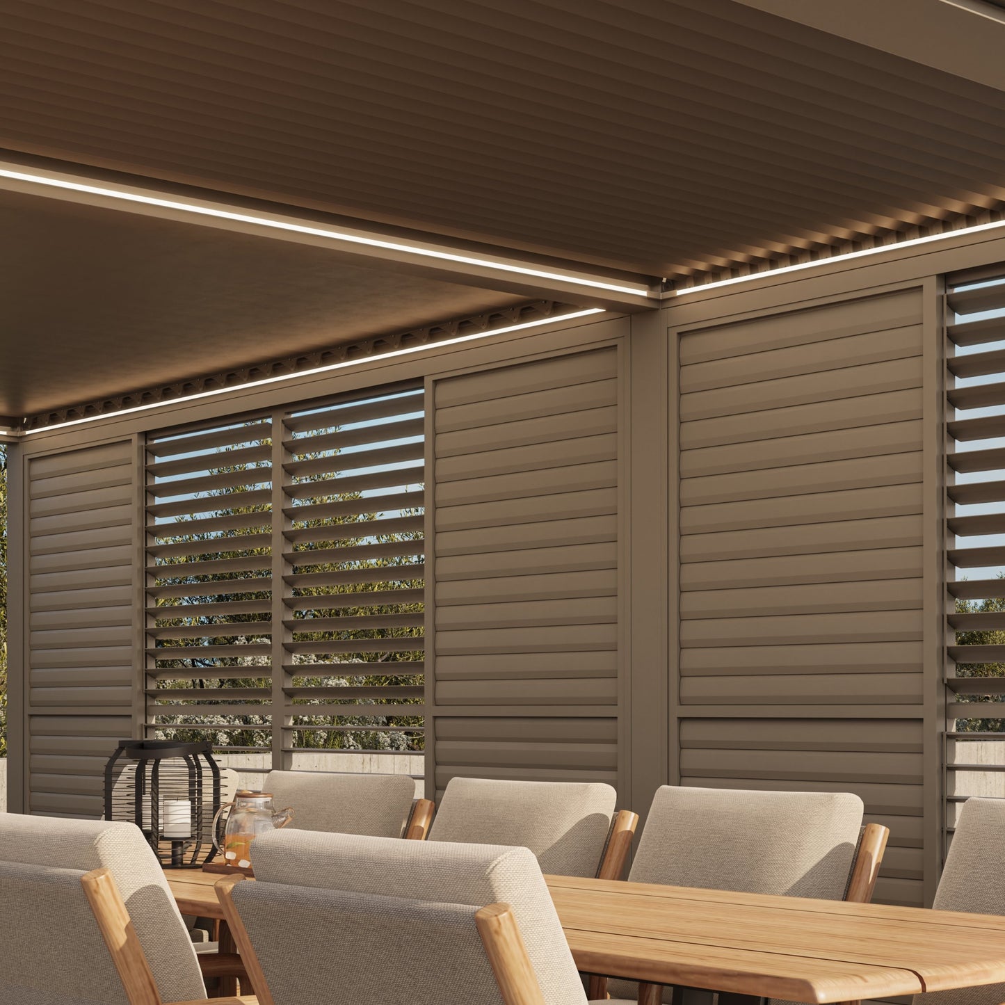 Luxe Pergola Louvered Side Panels